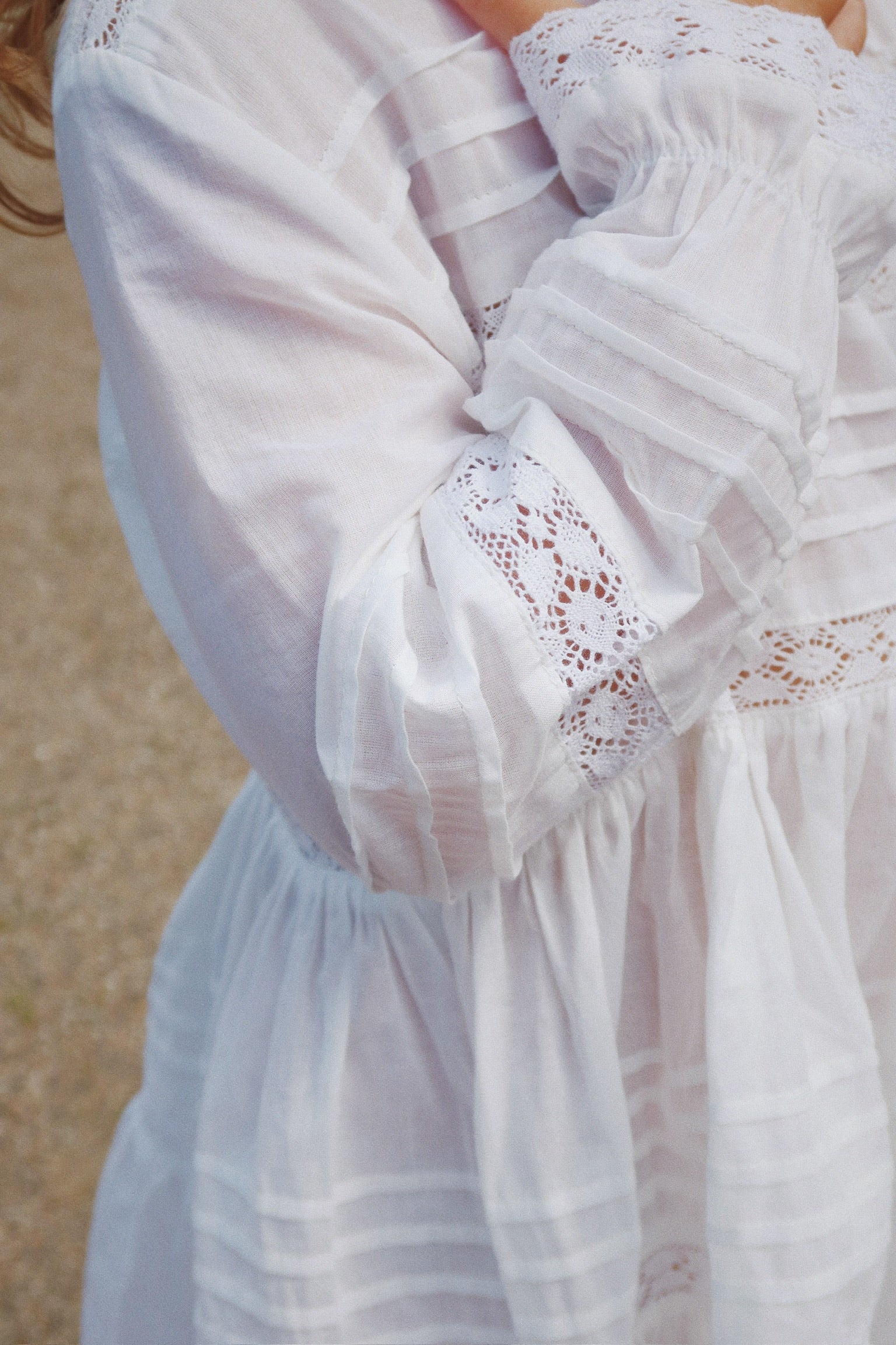 Konges Sløjd】ORCHID DRESS GOTS [OPTIC WHITE