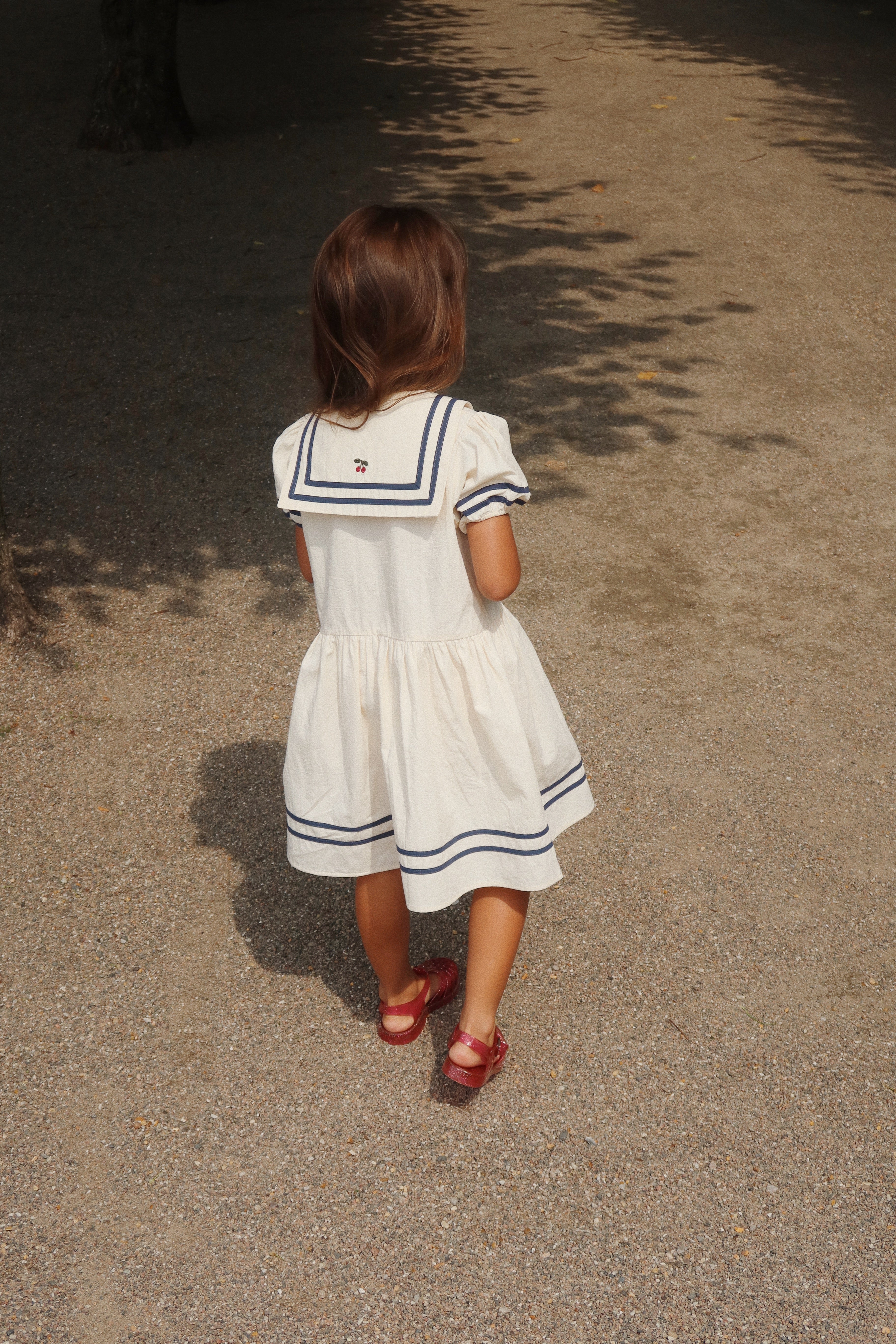 Konges Sløjd】ALLIE SAILOR DRESS GOTS [OPTIC WHITE