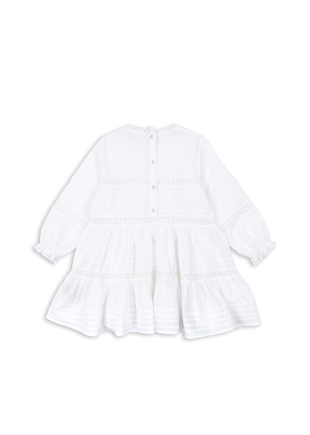 【白】Alberta Ferretti/ストレッチコットン/サージカルワンピース MASAGO コットン混ストレッチ袖フレアーシルエットワンピース